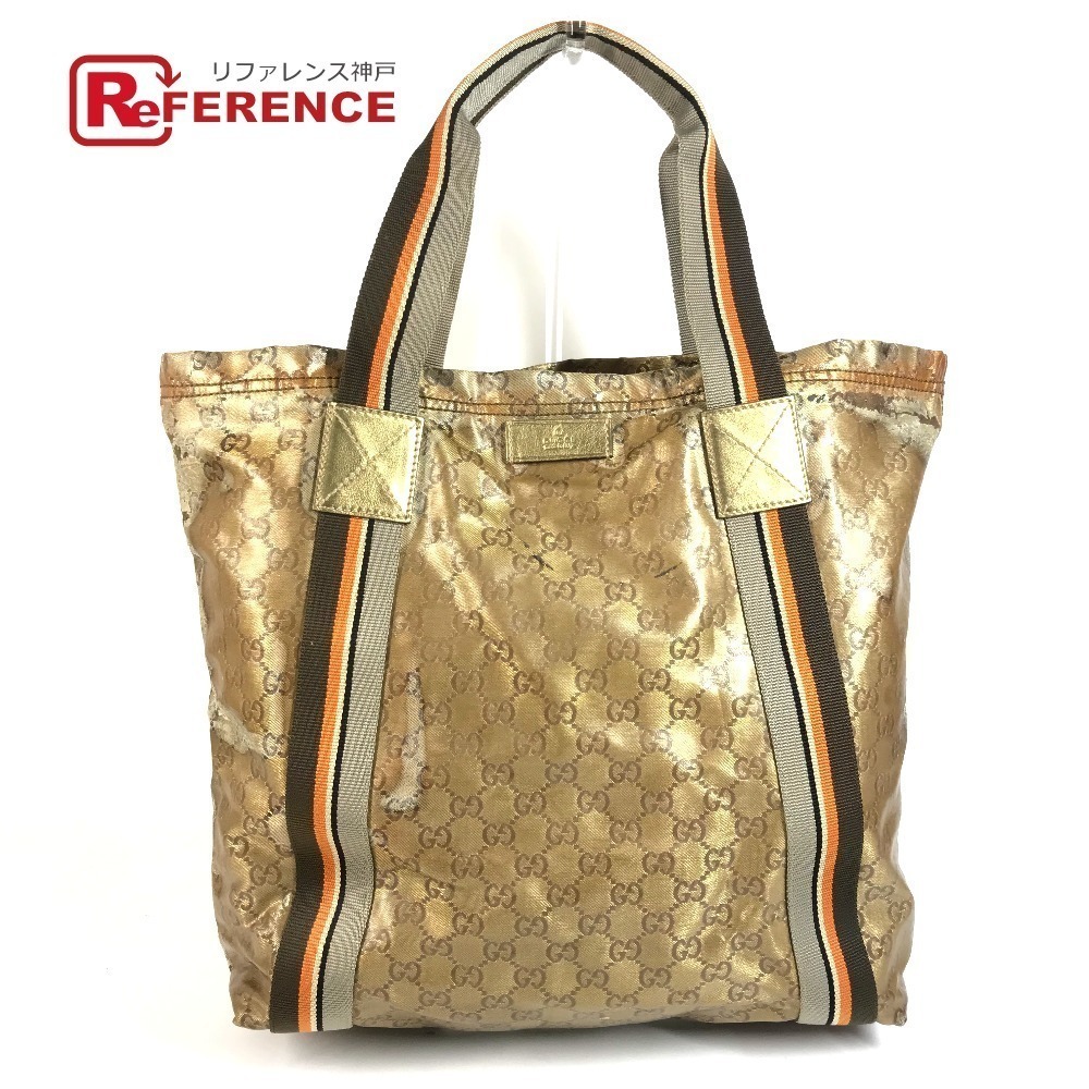 GUCCI Shoulder Bag GG Crystal Tote Gold